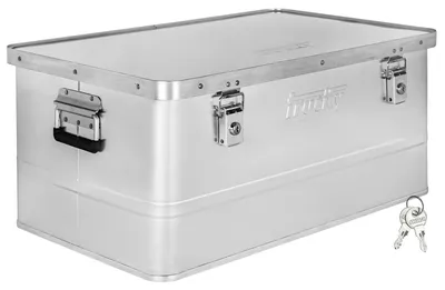 Produktbild von Aluminium Box mit Deckel Silber Alu Kiste Box Alukiste 85 Liter Transportbox Metallbox Alu Aufbewahrungsbox Boxen Abschliessbar Metallkiste Trucky