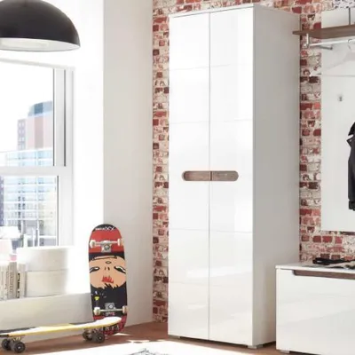Image de Armoire Nuro 60cm 2 portes - blanc brillant