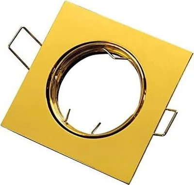 Obrázok produktu pre Zapustené bodové svietidlo GU10 Ø75 mm otvor 84 mm hliník vrátane pätice GU5.3 pre LED žiarovky 50 mm LED žiarovky zlaté hranaté