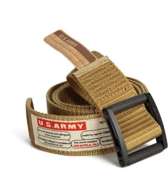 Produktbild von Gürtel Herren 127 cm Militär Taktischer mit Schnellverschluss Schnalle, langlebiges Nylon, Beige | SQMK-00027