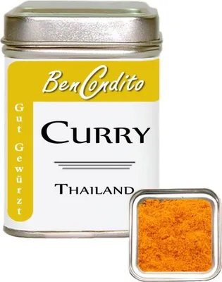 Produktbild von Curry (Currypulver) Thailand 80 gr. Dose