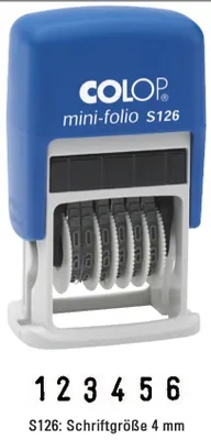 Image de COLOP® S126 Mini-Dater - Tampon numérique 4 mm, 6 rubans