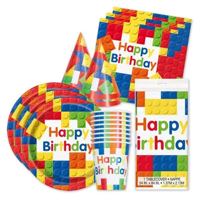 Produktbild von Bausteine Partyset zum Kindergeburtstag 65 tlg.