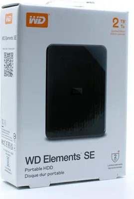 Produktbild von Western Digital WD Elements SE Festplatte Extern Portable 2TB Schwarz