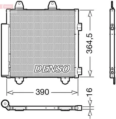 Produktbild von DENSO DCN21033 Kondensator Klimaanlage Klimakondensator für TOYOTA AYGO (PAB4, KGB4) +Trockner