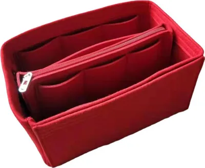 Produktbild von Ropch Handtaschen-Organizer, Taschenorganizer mit Fächern, Tascheneinsatz, Handtaschenmappe, Beige - L