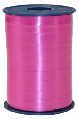 Image de Ruban froncé Globos 250 m x 10 mm rose vif
