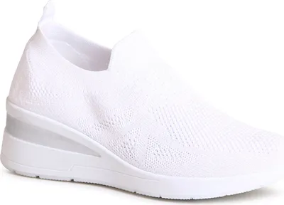 Produktbild von topschuhe24 2705 Damen Keil Sneaker Light Slipper, Farbe:Weiß, Größe:40 EU