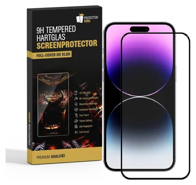 Produktbild von 2x 9H Panzerglas für iPhone 16 Pro FULL COVER HD KLAR echtes Tempered Glass Panzerfolie Displayschutz Schutzglas Hartglas Schutzfolie Screen-Protector