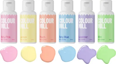 Produktbild von Colour Mill Öl Lebensmittelfarbe Pastel Edition 6 x 20 ml
