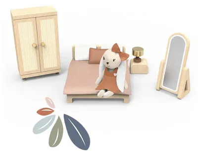 Image de Speedy Monkey Chambre en bois pour maison de poupee