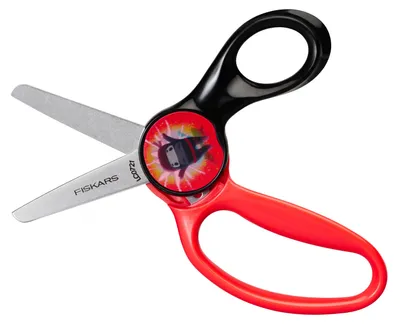 Produktbild von Fiskars 1064075, Kind, Gerader Schnitt, Einzelbild, Schwarz, Rot, Edelstahl, Kunst-& Handwerksscheren, Stumpfe Spitzen