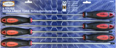 Produktbild von Sternprofil Schraubendrehersatz Extra lang t-Profil T20-T45, 6-tlg.