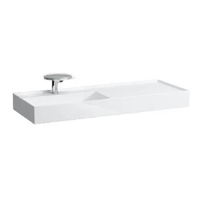 Zdjęcie produktu dla Laufen Kartell - Umywalka 1200x460 mm, z 1 otworem na baterię, SaphirKeramik, z LCC, biała H8133324001111