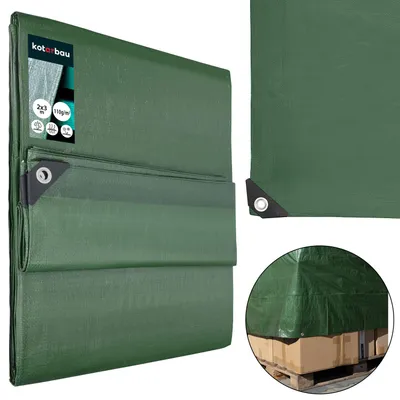 Zdjęcie produktu dla Plandeka Ochronna Uniwersalna Wodoodporna 110 g/m² 2 x 3 m Płachta Okryciowa Gruba Mocna Oliwkowa, productTiles.product.images.aiGenerated