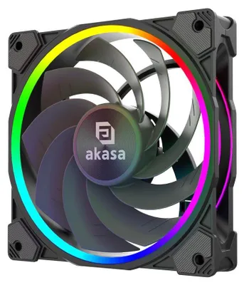 Obrázok produktu pre PC-Lüfter AKASA SOHO AR12, schwarz, mit umgekehrten Rotorblättern