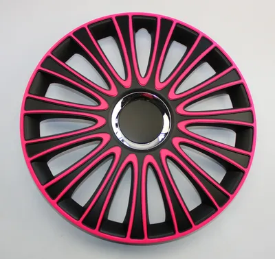 Produktbild von SET Radkappen Radzierblenden 4er Satz 14 LE MANS PRO pink-black