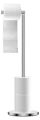 Produktbild von Freistehender Edelstahl Toilettenpapierhalter ohne Bohren in Silber