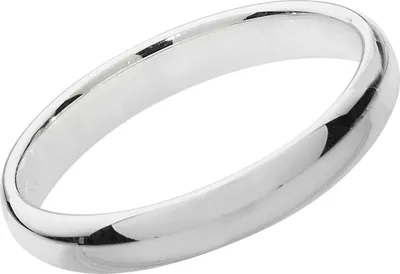 Produktbild von 925 Sterling Silber 3mm Court Form Herren/Damen - Trauring/Ehering/Hochzeitsring, 68 (21.6); TRS13875RSY