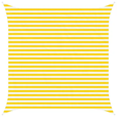 Obrázek produktu pro vidaXL Sluneční plachta, žlutá a bílá, 3,6 x 3,6 m, 100 % polyester Oxford