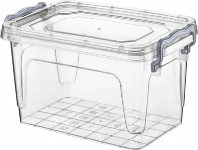 Produktbild von Aufbewahrungsbox Aufbewahrungsbehälter Transparentbox Kunststoffbox Klappbox Plastikbox mit Deckel 1L