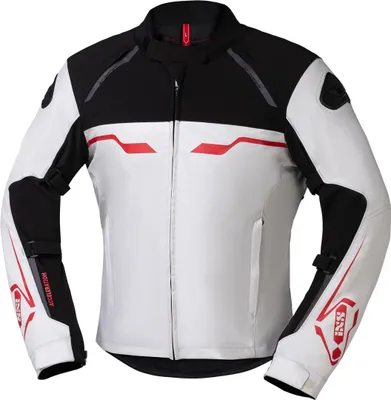 Produktbild von IXS Hexalon-ST wasserdichte Motorrad Textiljacke, weiß/rot/schwarz, L