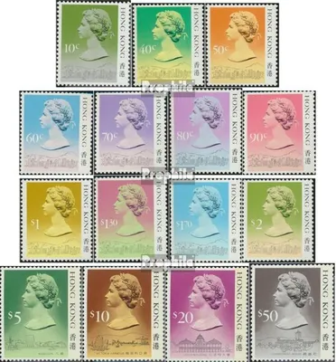 Produktbild von Briefmarken Hongkong 1988 Mi 507II-521II (kompl.Ausg.) postfrisch Königin Elisabeth II.