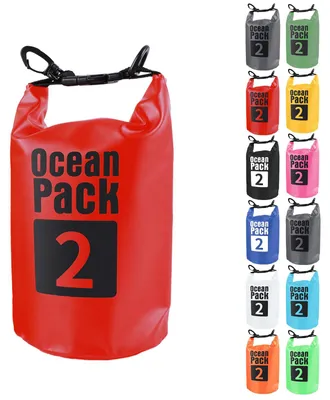 Obrázok produktu pre Vodotesný vak na sucho, objem 2 litre, červený, určený na vodné športy