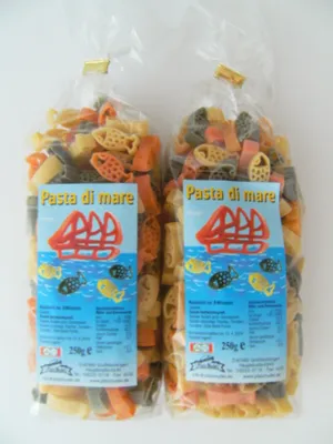 Produktbild von Streuteile Fische aus Nudelteig, 2X 250 g, Nudeln, Pasta, Dekoration, Delikatesse, Fisch, Pasta di Mare