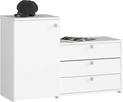 Produktbild von Akord Schuhschrank Mit 3 Klapptüren Weiß 99X33X68 Cm