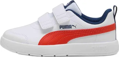 Productafbeelding van Puma sneakers, model 397642-14, in de kleurencombinatie wit, felrood en perzischblauw, maat 29