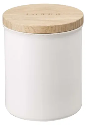 Keramik-Vorratsdose weiß 9,5x9,5x11,5 cm 450 ml luftdicht