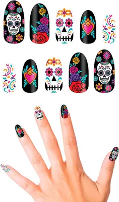 Produktbild von Fingernägel 10 Stück Day of Dead