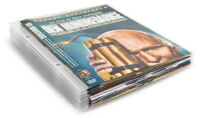 Productafbeelding van 3L DVD-opslag - Combinatiepakket met 100 DVD-hoesjes en 4 DVD-ordners - Praktisch opbergsysteem - 10264. Hoesjes: 162 x 188 mm. Ordners: 215 x 220 mm.