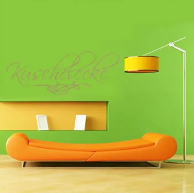 Produktbild von Wandtattoo - Wandaufkleber - Wandtattoo "Kuschelecke" - 120cm x 46cm braun - Dekoration Küche Wohnzimmer Wand