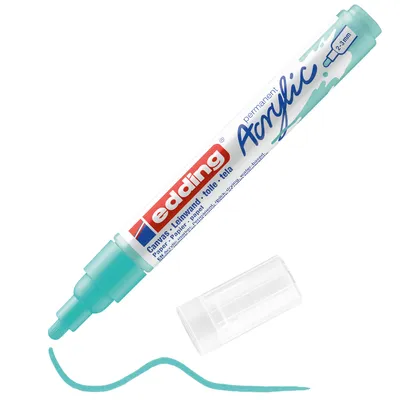 Produktbild von Edding 5100 Acrylmarker Medium, Türkis, Türkis, Medium, 2 mm, 3 mm, Tinte auf Wasserbasis