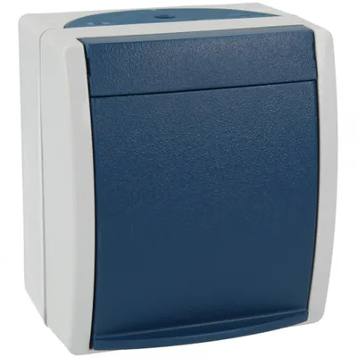 Produktbild von Busch-Jaeger 2083-0-0842, CEE 7/3, 2P+E, Blau, Weiß, IP44, 250 V, 16 A