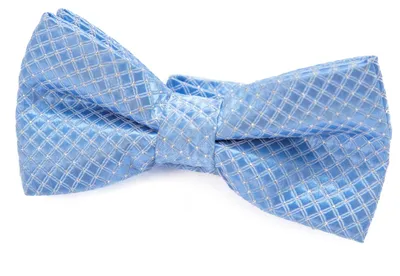 Immagine prodotto di DonDon: papillon elegante per bambini, da annodare e regolabile in lunghezza, 9 x 4,5 cm, azzurro brillante con puntini argentati