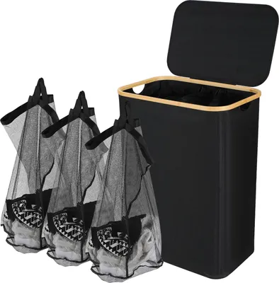 Produktbild von Faziango Wäschekorb mit Deckel, 160 L, herausnehmbarer Wäschesack