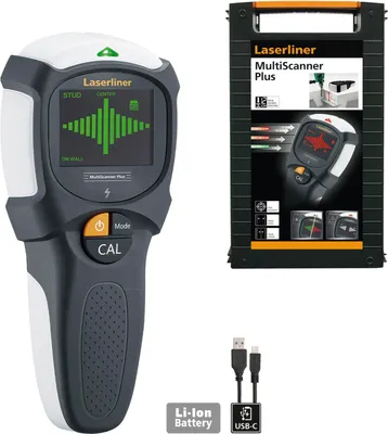 Obrázek produktu pro Laserliner MultiScanner Plus digitální multidetektor Železný kov, Kabel pod napětím, Kov, Neželezný kov, Dřevo