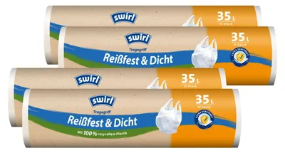 Produktbild von 4x Swirl Tragegriff Müllbeutel 35L ( 15 stk./Rolle )