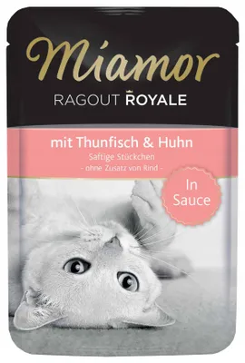 Image de Finnern Miamor Cat - Ragout Royale PB Thon & Poulet 22x100g