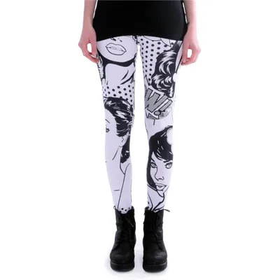 Produktbild von cosey - bedruckte bunte Leggins (Einheitsgröße) - Design Comic