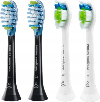 Produktbild von Philips Zahnbürstenköpfe DiamondClean HX6061 Plaque Defence Schwarz 4er