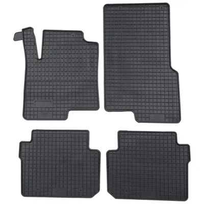 Produktbild von für Smart forfour ab 04/2004-2006 Passform Fußmatten PETEX Gummimatten 4-teilig schwarz Allwettermatten Gummifußmatten