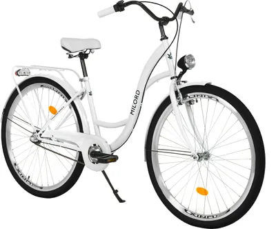 Produktbild von Milord Komfort Stadtfahrrad City Fahrrad Damenfahrrad, 26 Zoll, Weiß, 3-Gang