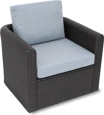 Produktbild von Hobbygarden Kissen für Rattansessel Rattanmöbel Gartenmöbel Technorattan Innen /Draußen - Mia Tech - 60 x 55 cm - Taubengrau