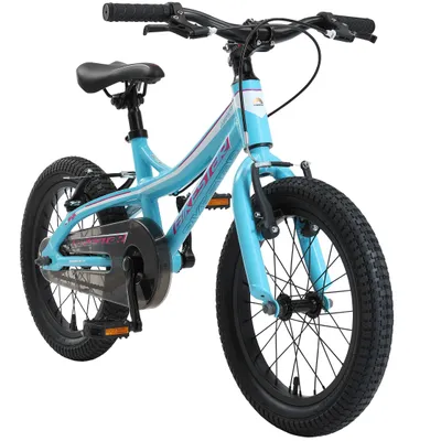 Produktbild von BIKESTAR Kinder Fahrrad MTB ab 4 Jahre | 16 Zoll Alu Mountainbike Kinderrad | Türkis & Weiß