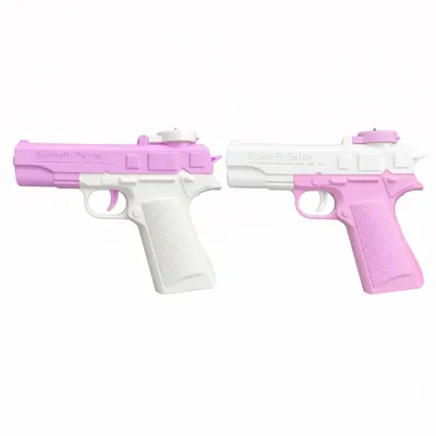 Produktbild von 2er Set Elektrische Wasserpistole Pink Weiß 60 ml Tank Batteriebetrieben Spritzpistole Automatische Wasser Pistole