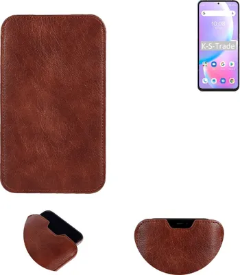 Produktbild von K-S-Trade Schutzhülle Handyhülle kompatibel mit UMIDIGI A11 Pro Max Handytasche Kunstleder Sleeve in braun